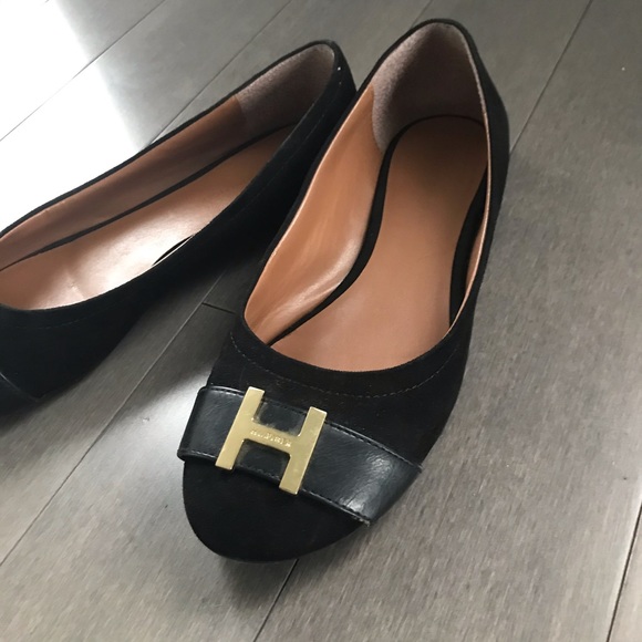 Black golden suede flats in very good condition! - Picture 3 of 4